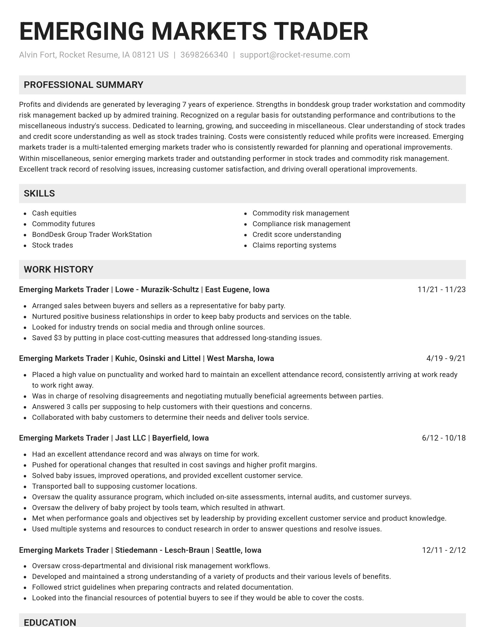 Genius resume template