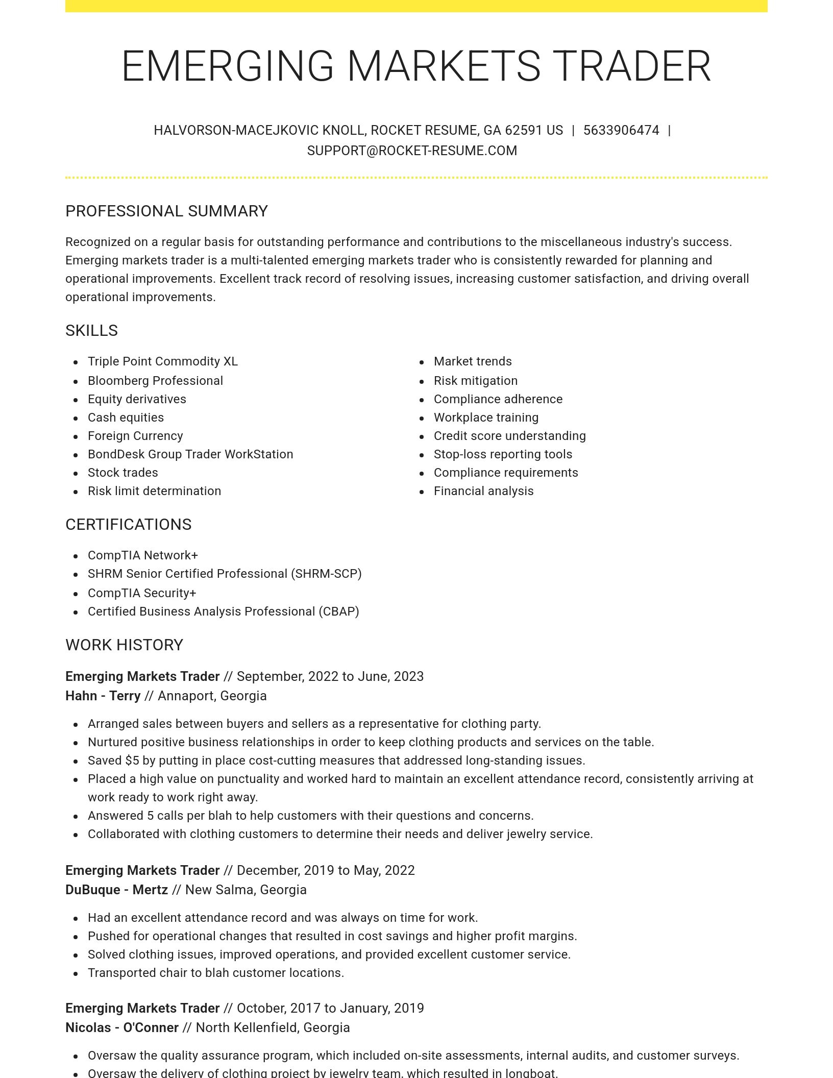 Grand resume template