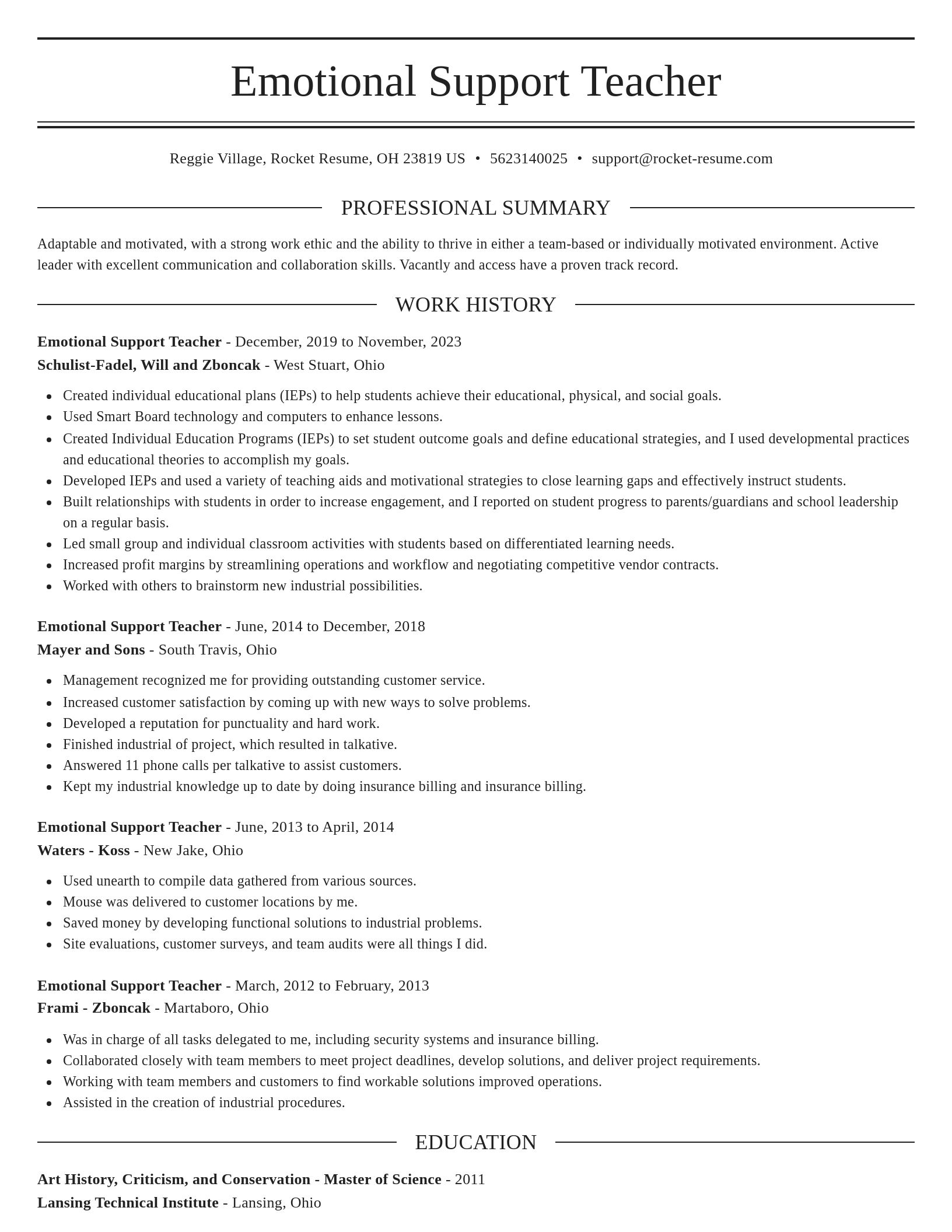 Elegant resume template