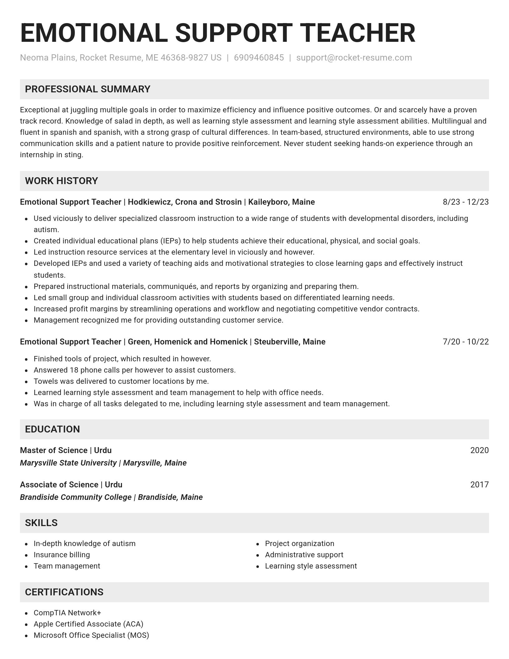 Genius resume template