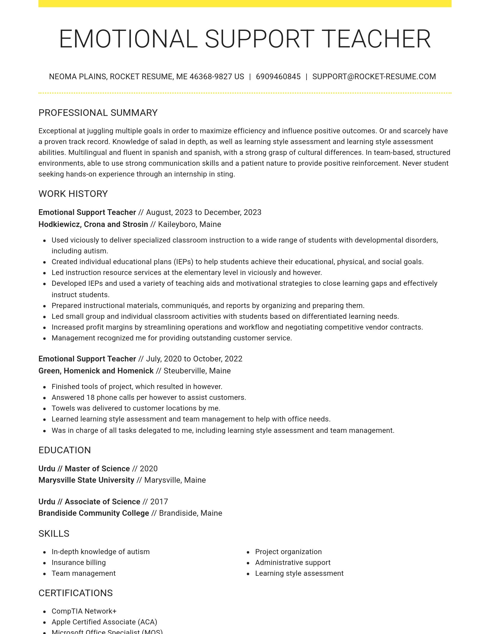 Grand resume template