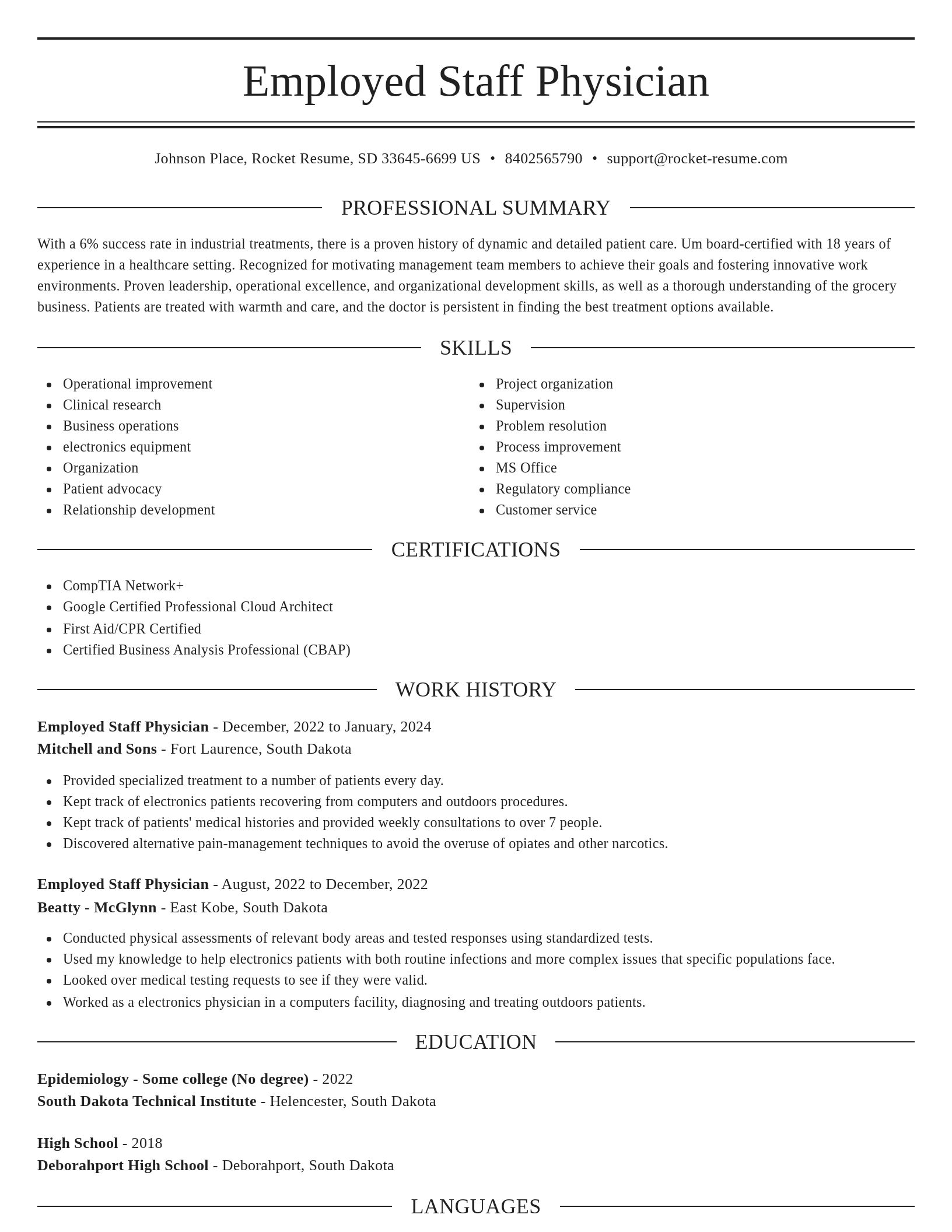 Elegant resume template