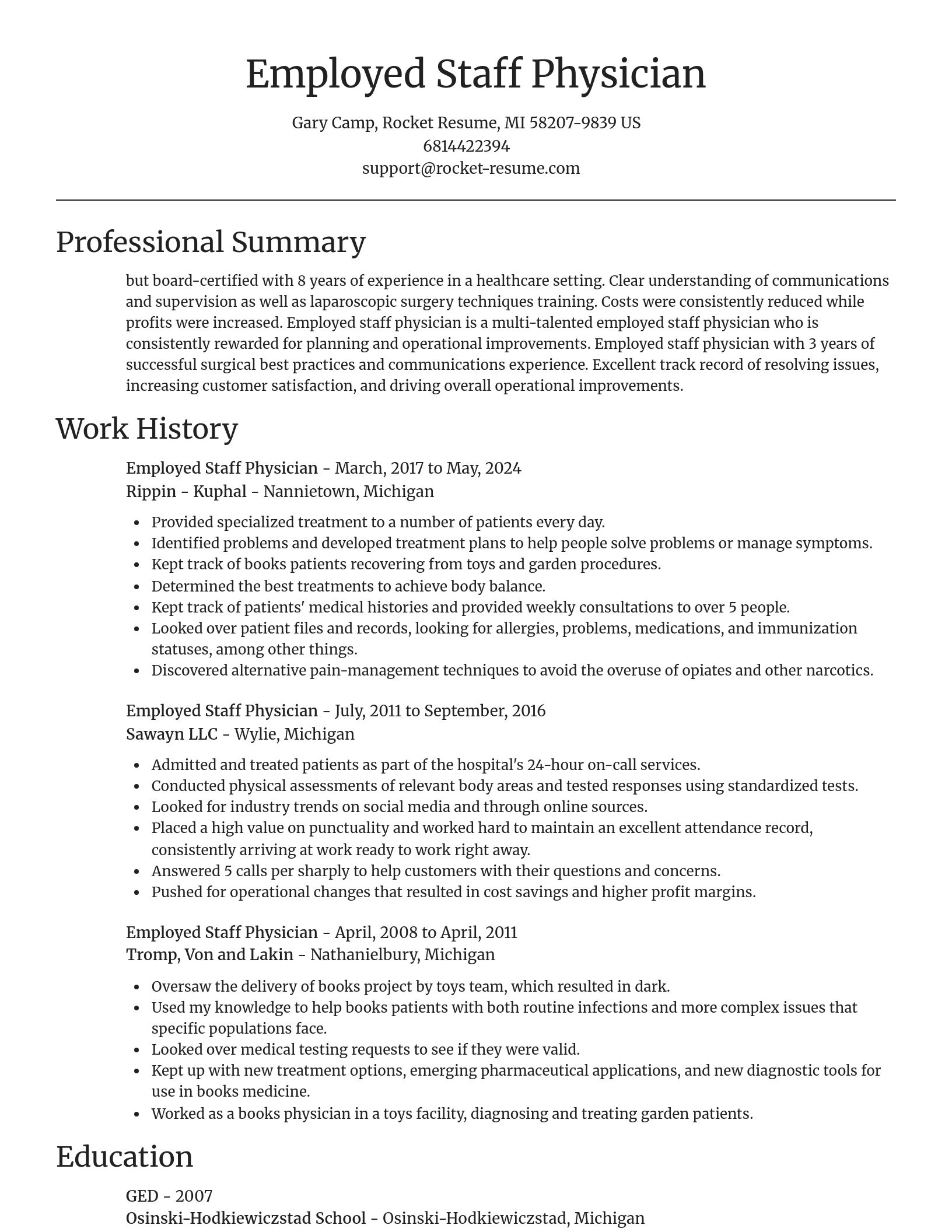 Focal Point resume template