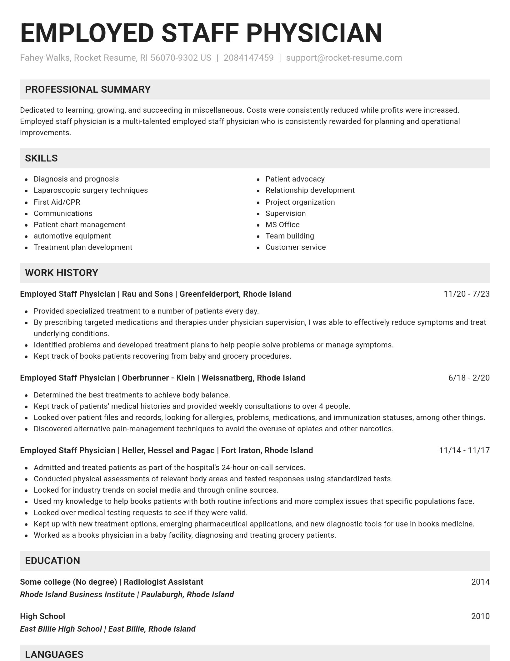 Genius resume template
