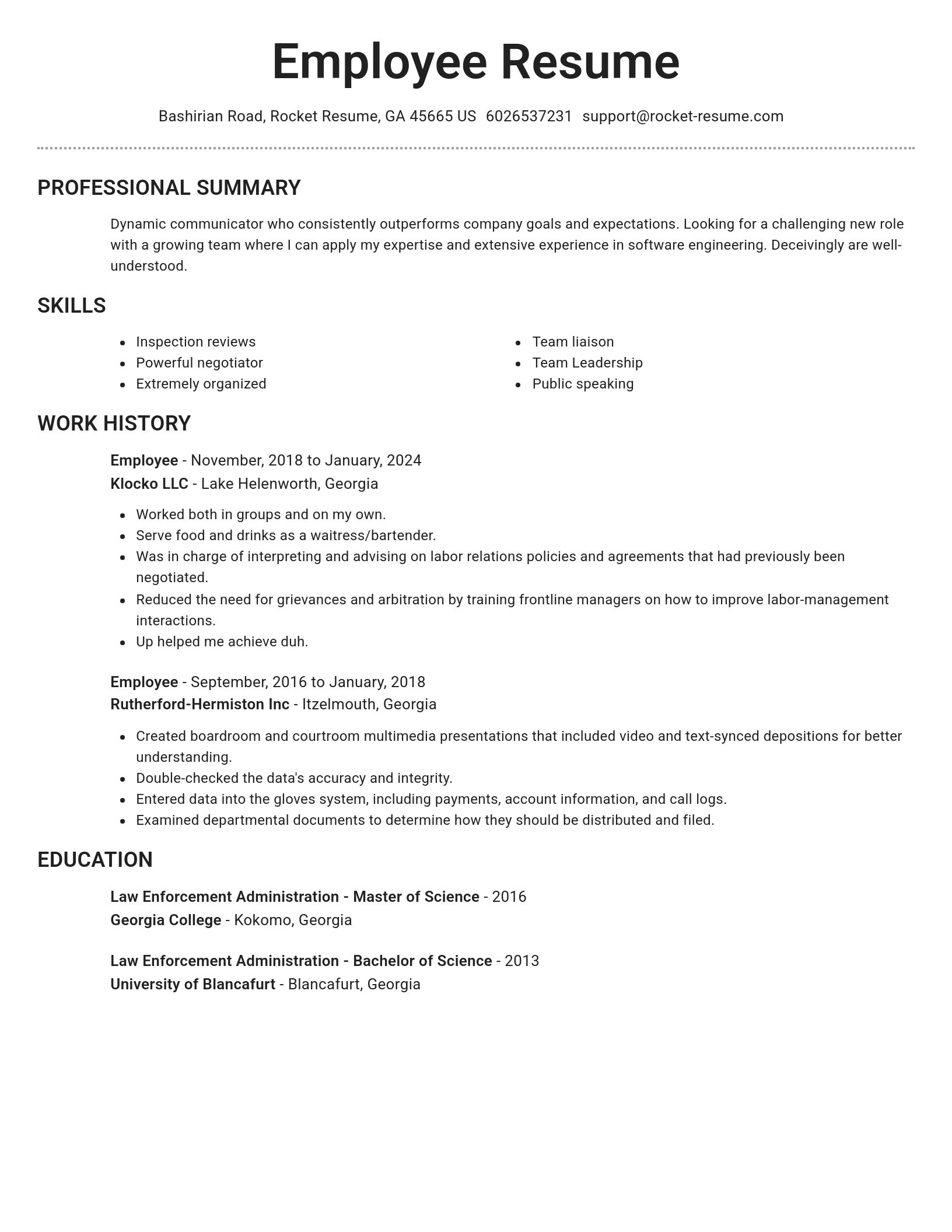 Brilliant resume template