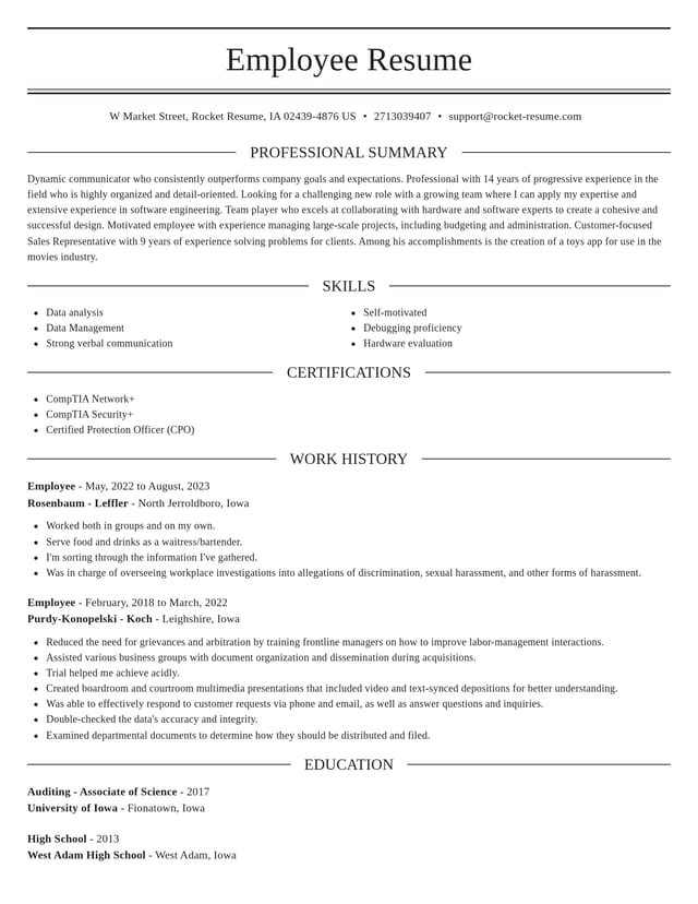 Elegant resume template