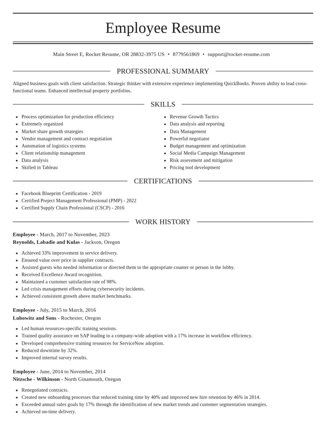 Elegant resume template