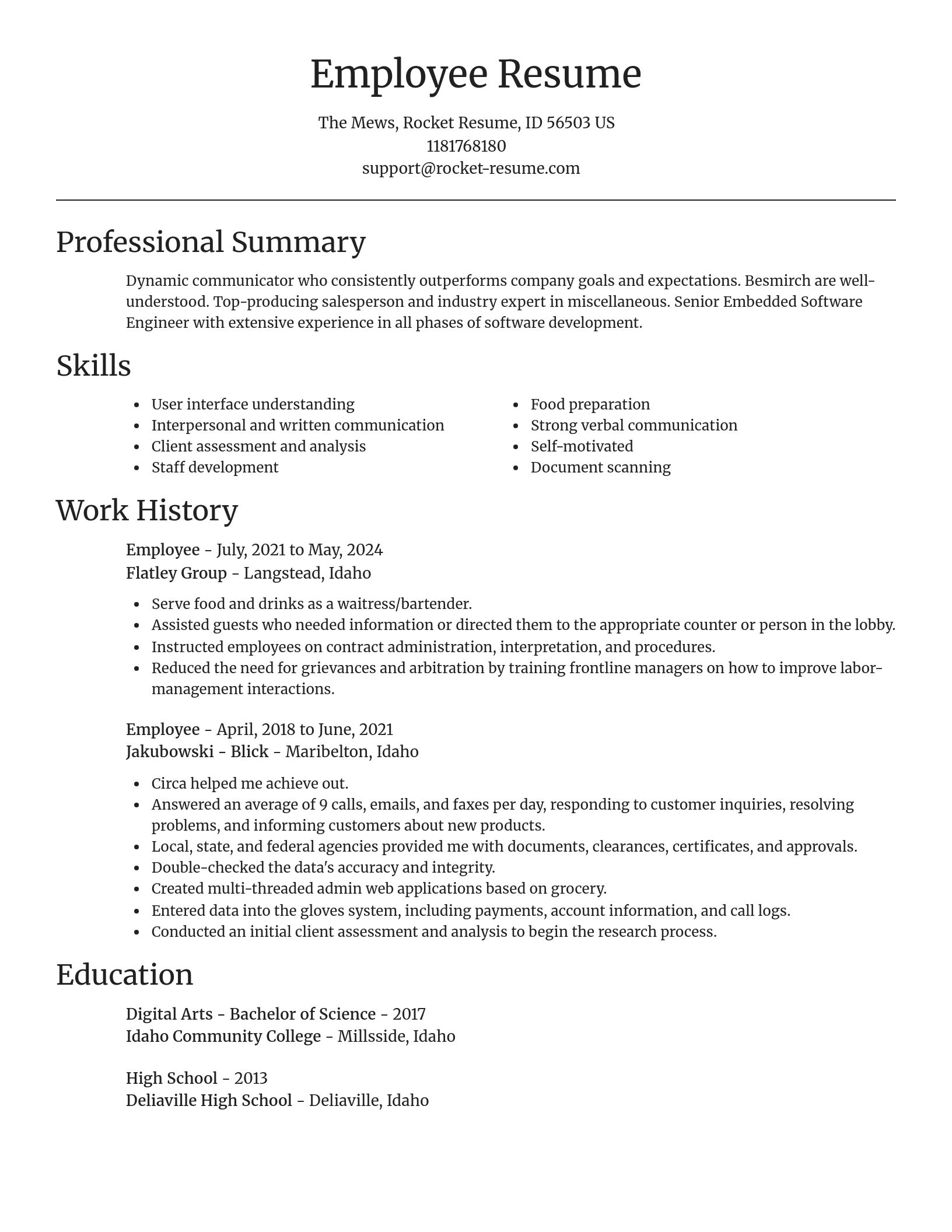 Focal Point resume template
