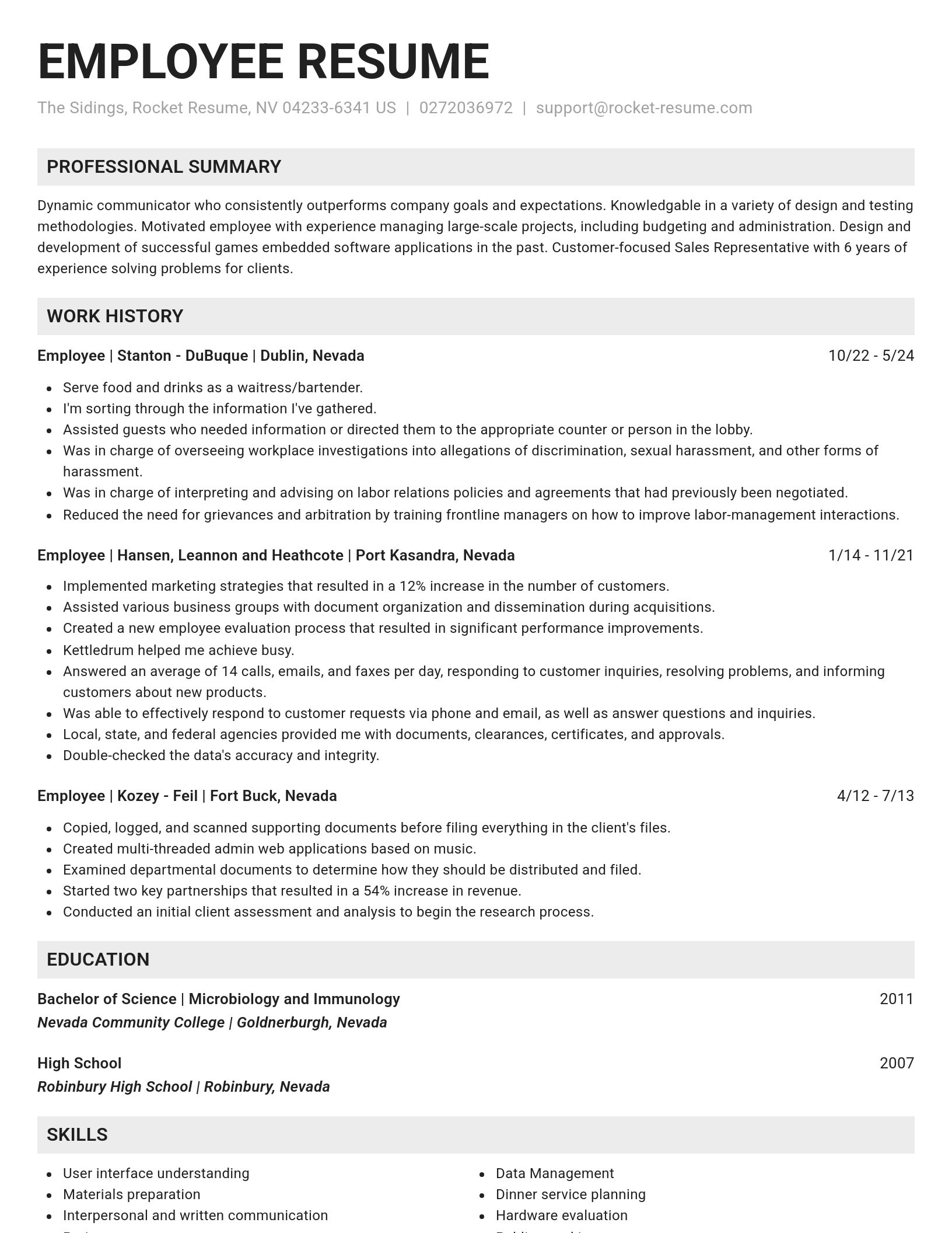 Genius resume template