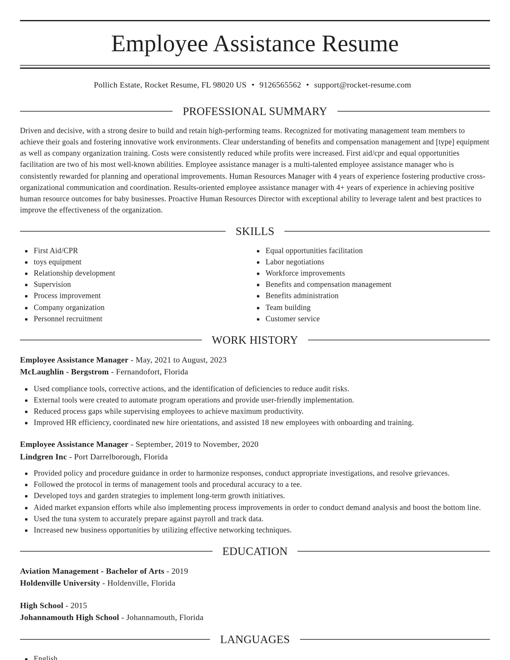 Elegant resume template