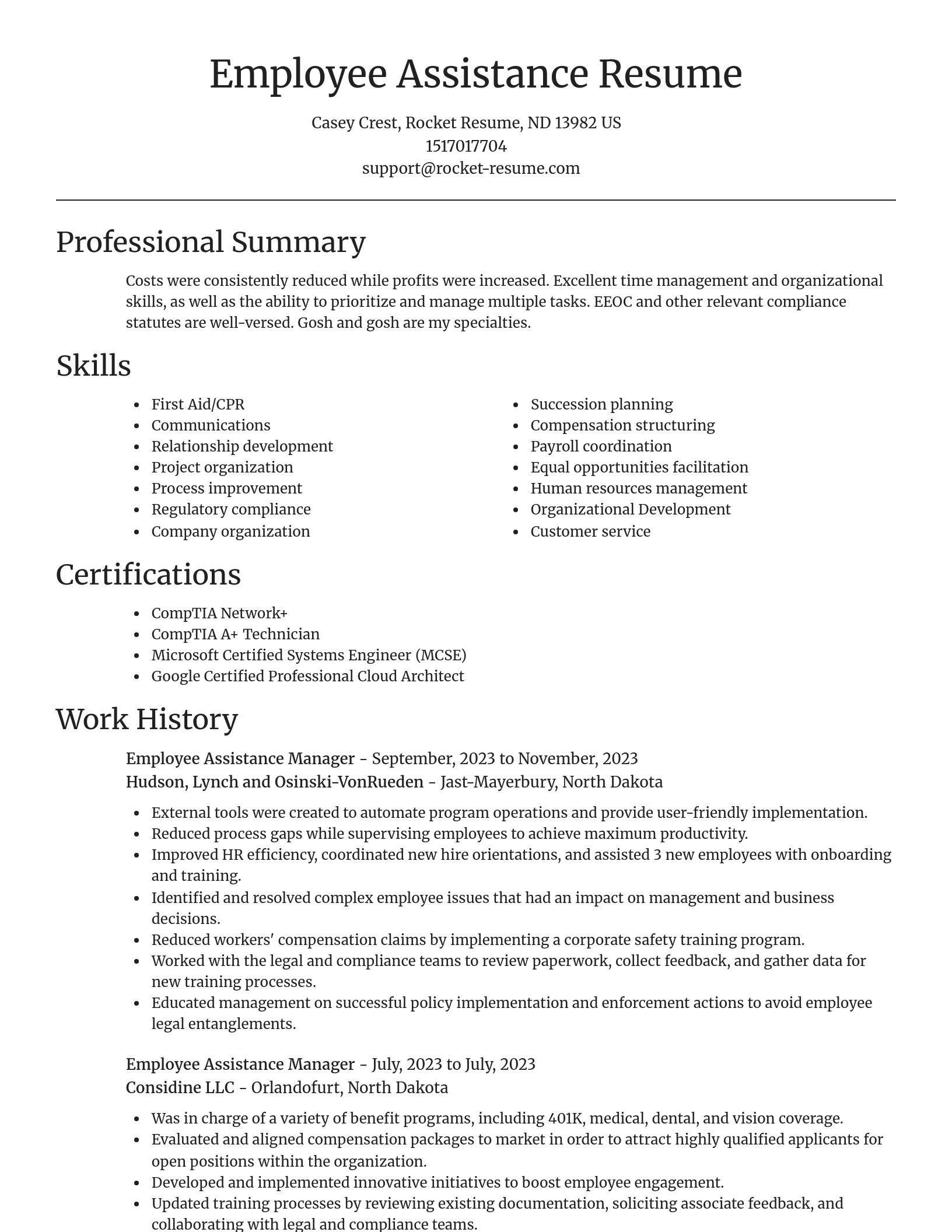 Focal Point resume template
