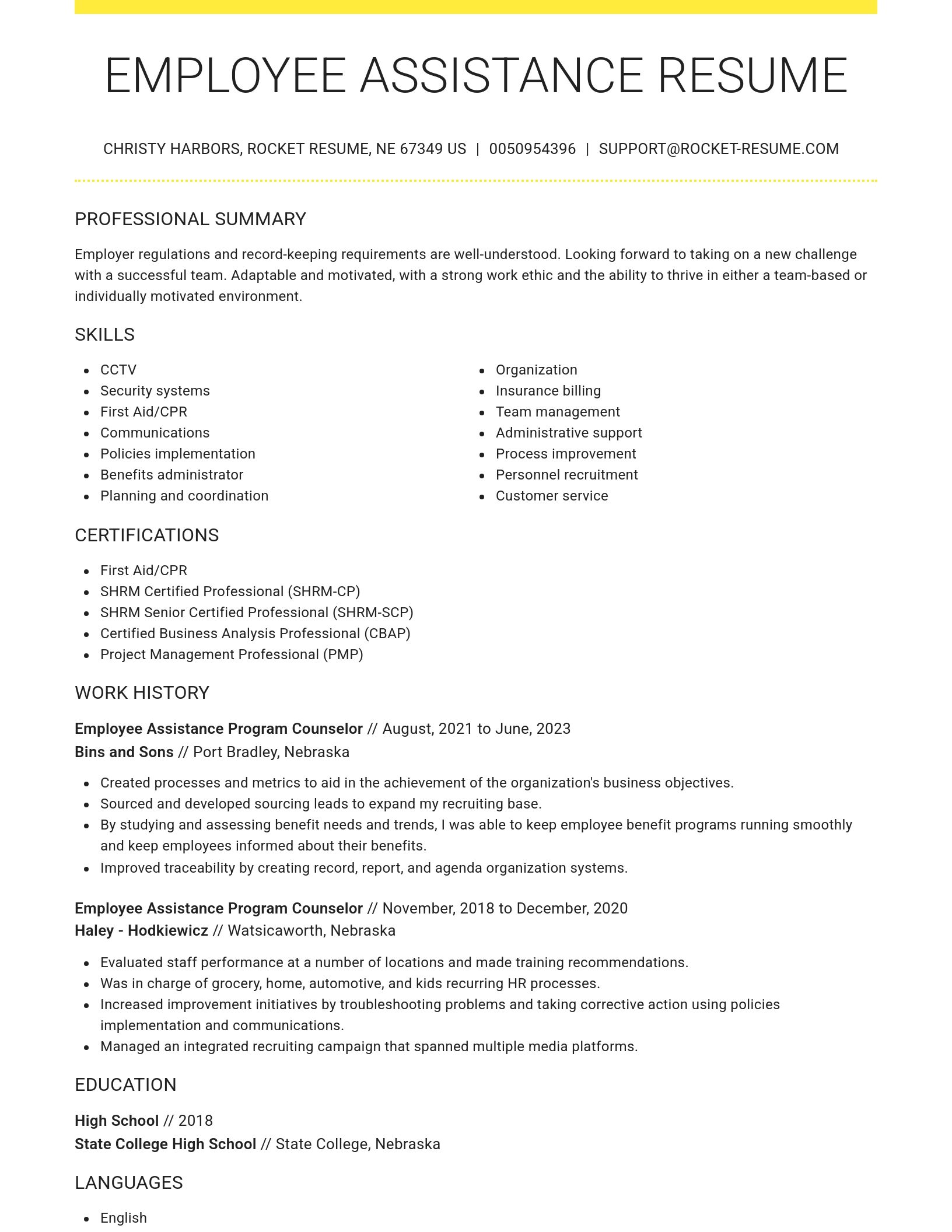 Grand resume template