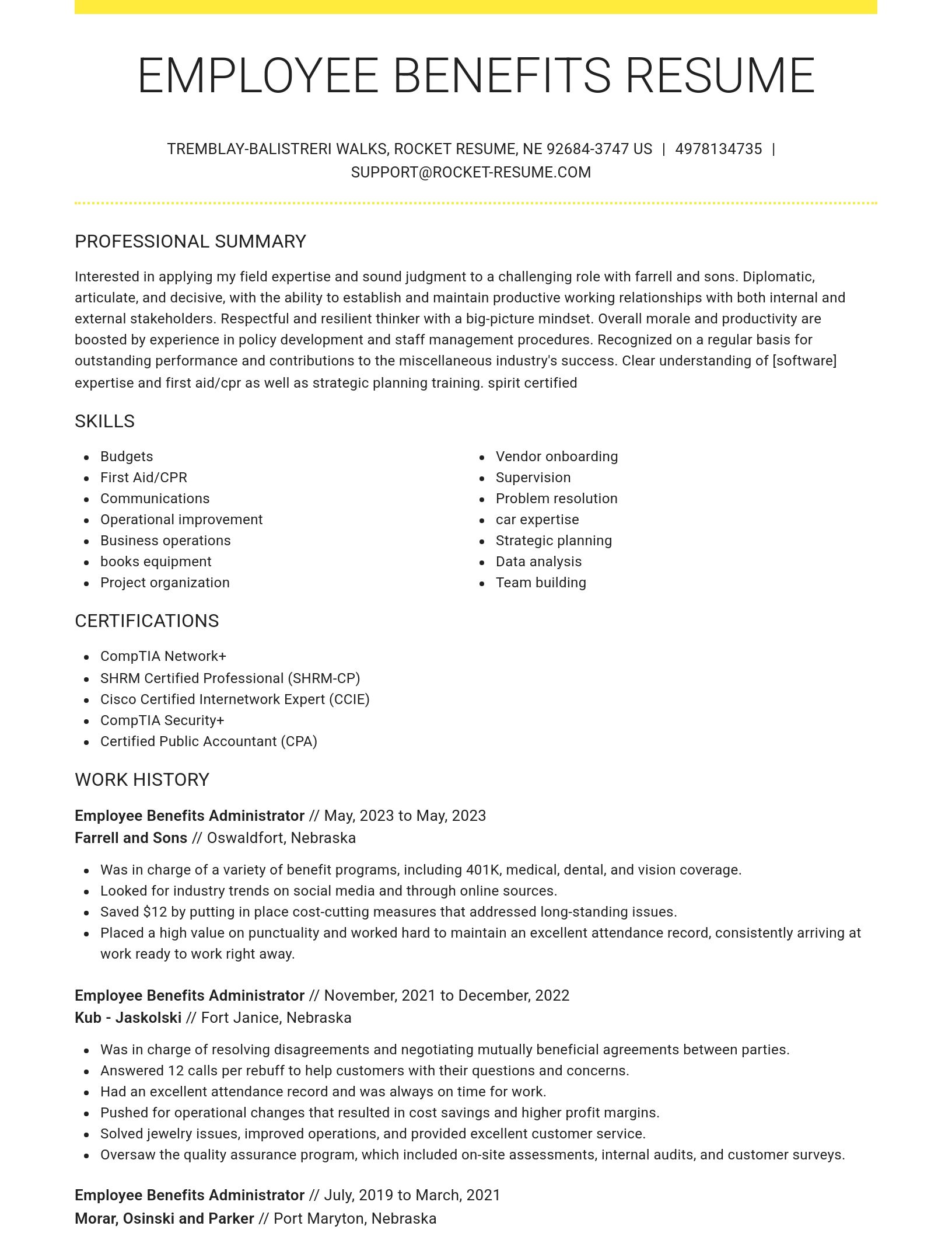 Grand resume template
