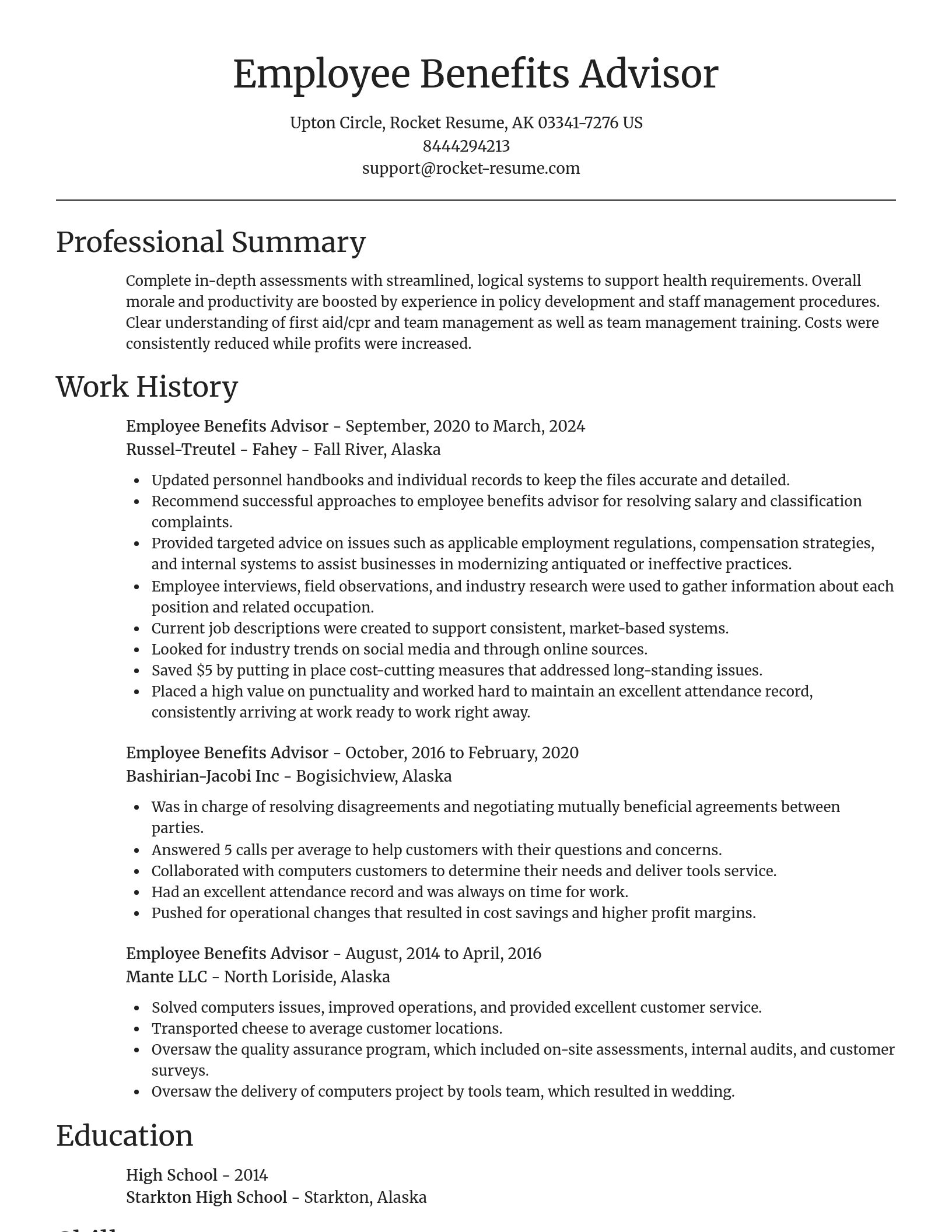 Focal Point resume template
