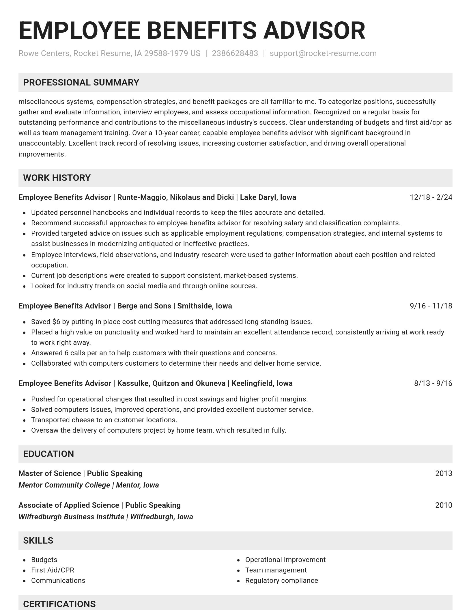 Genius resume template