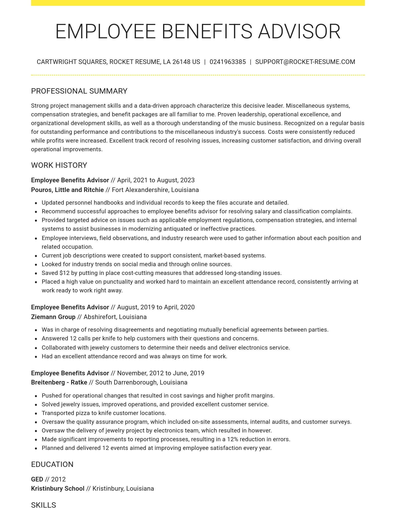 Grand resume template