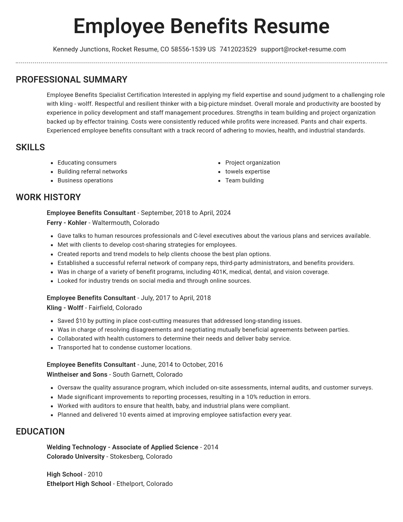 Brilliant resume template