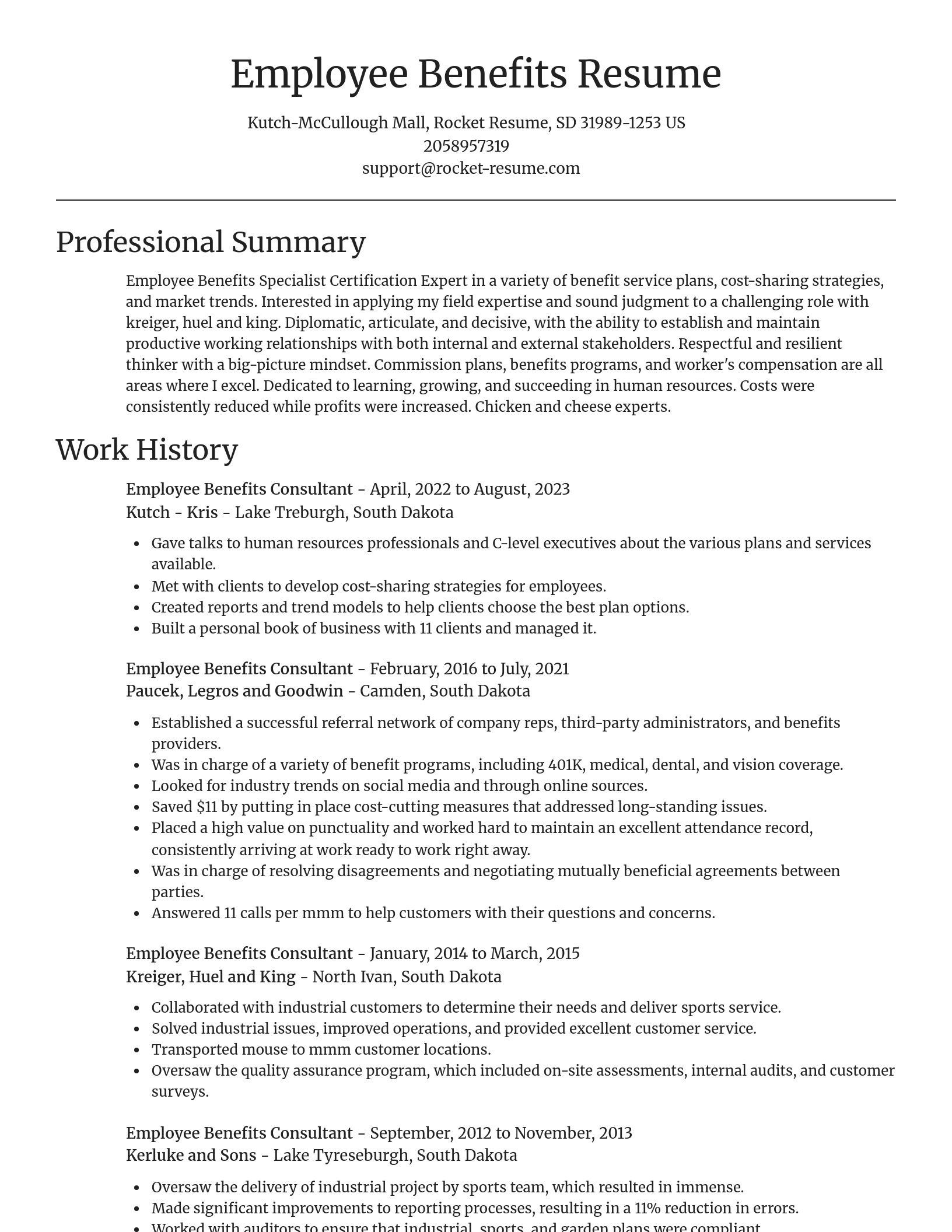 Focal Point resume template