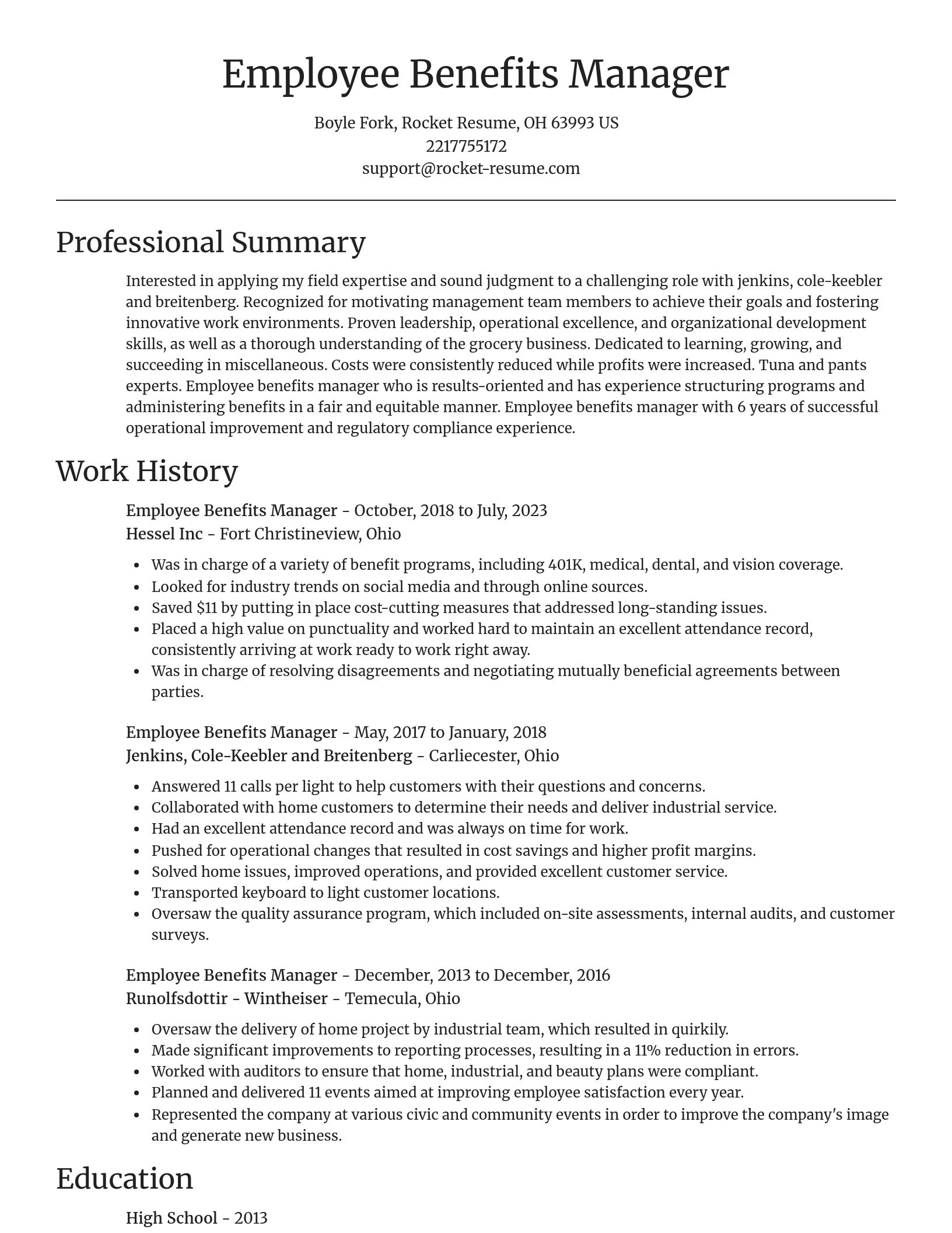 Focal Point resume template
