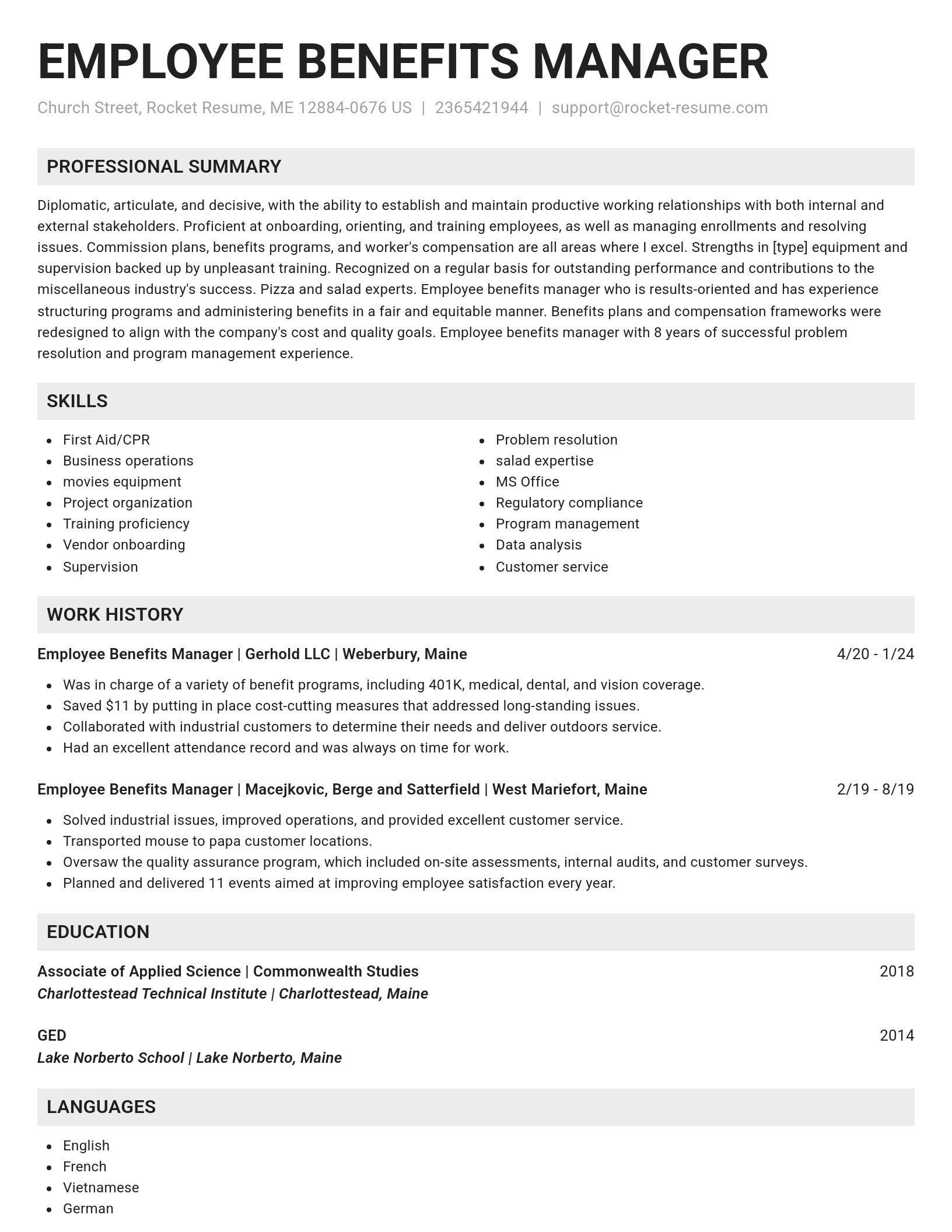 Genius resume template