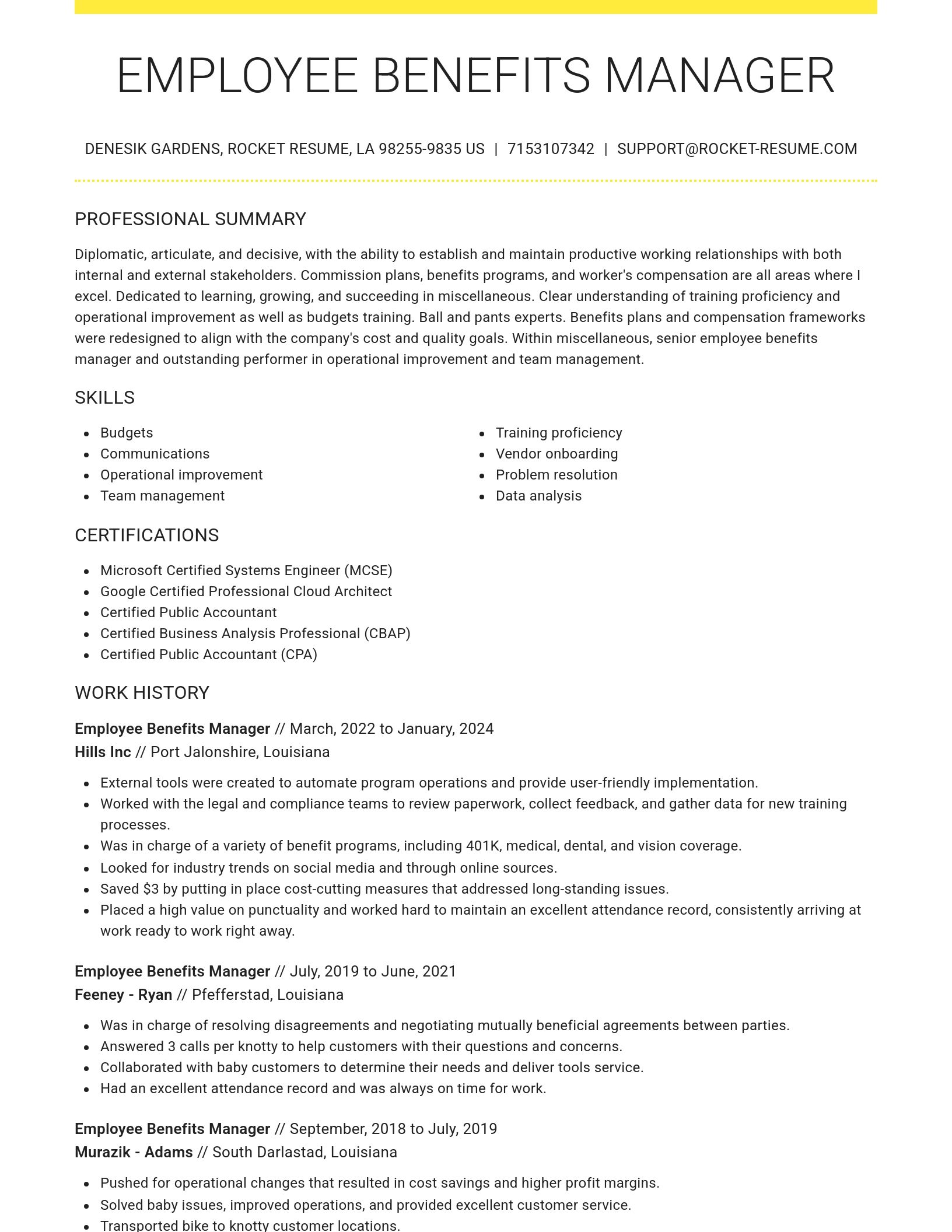 Grand resume template