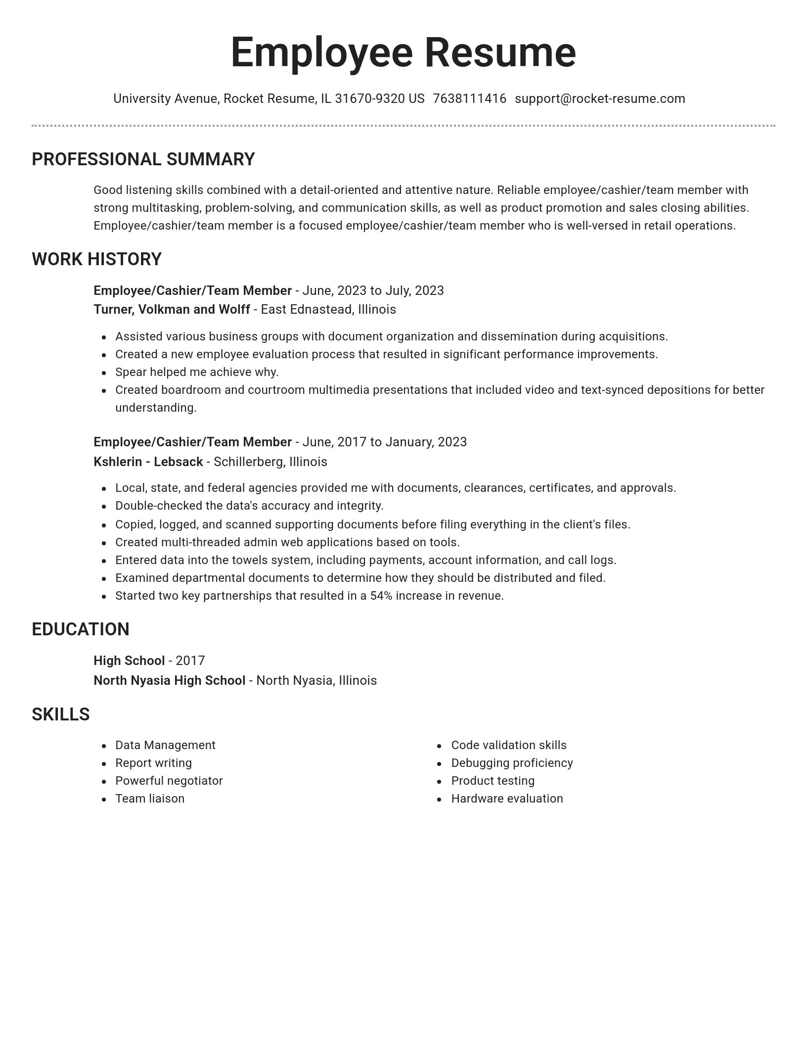 Brilliant resume template
