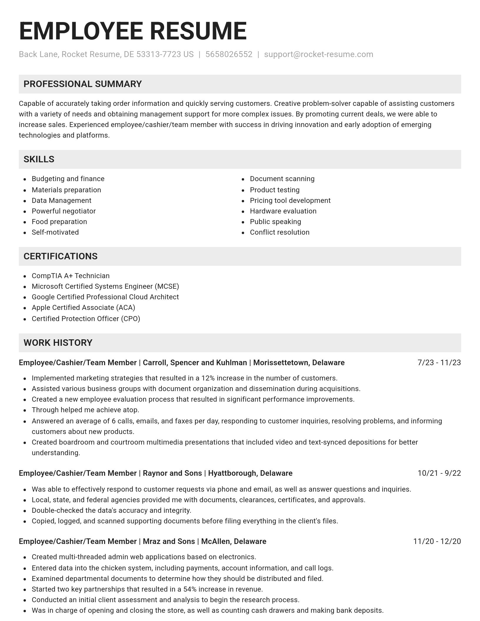 Genius resume template