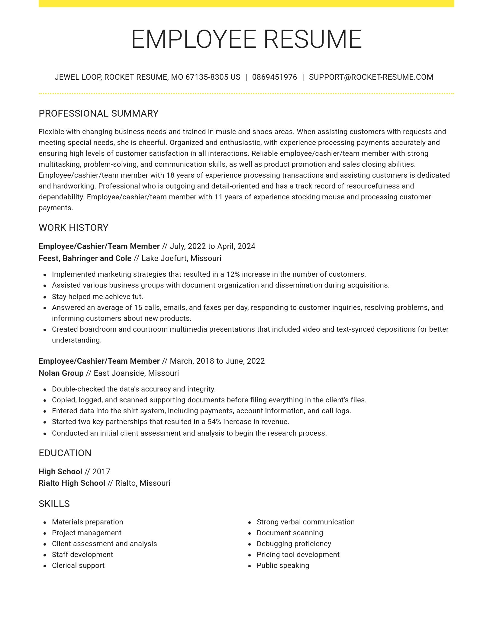 Grand resume template
