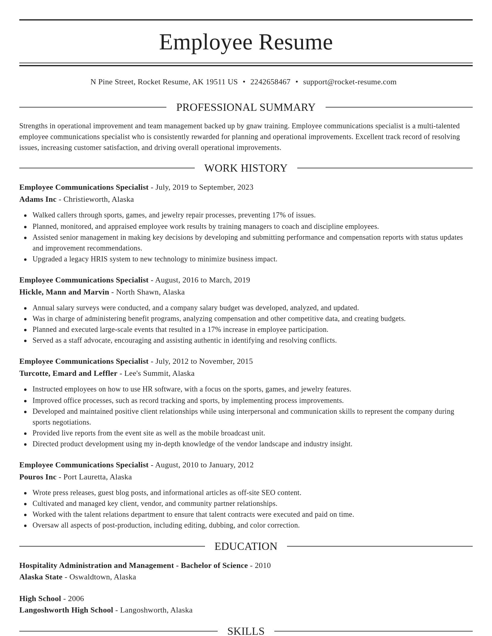 Elegant resume template