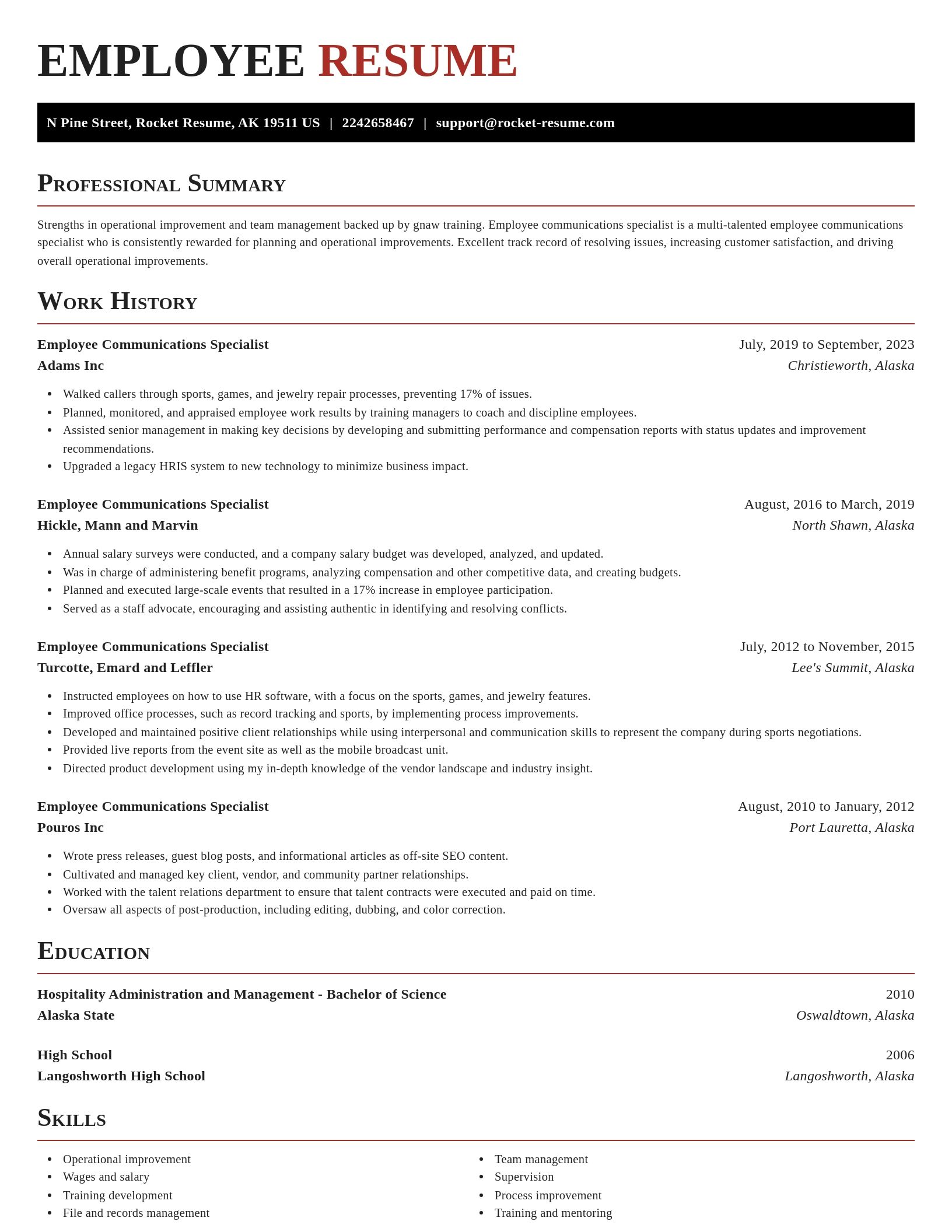 Exquisite resume template