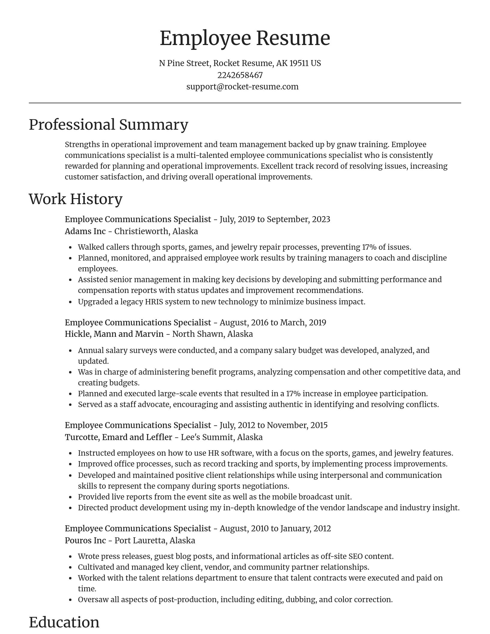 Focal Point resume template