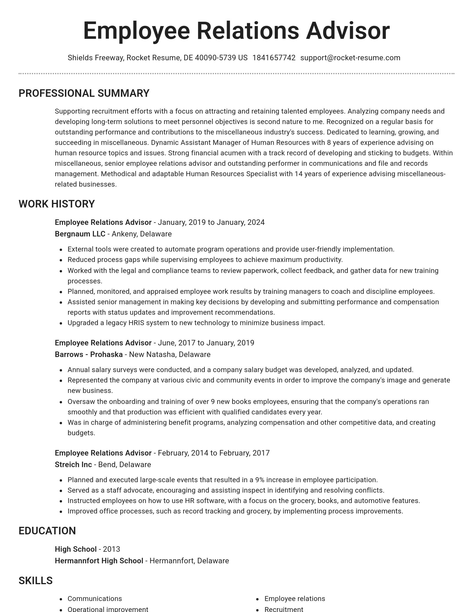 Brilliant resume template