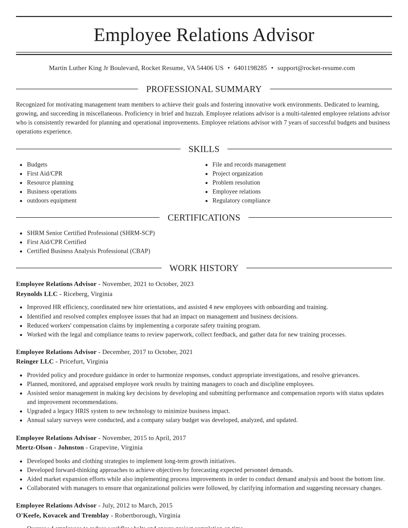 Elegant resume template