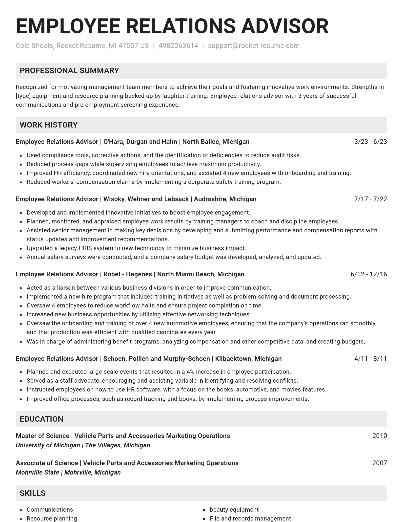 Genius resume template