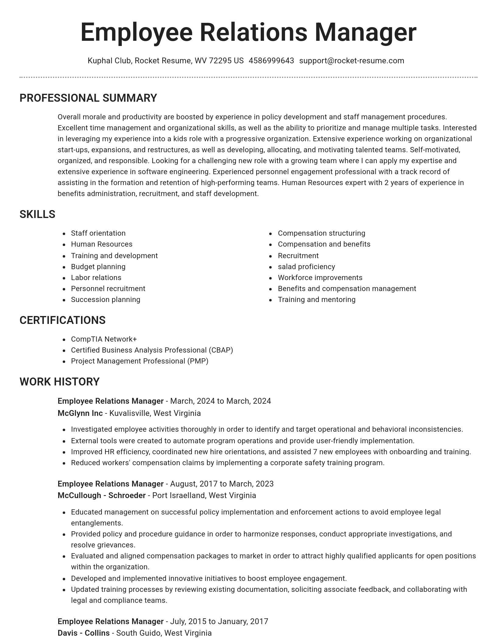 Brilliant resume template