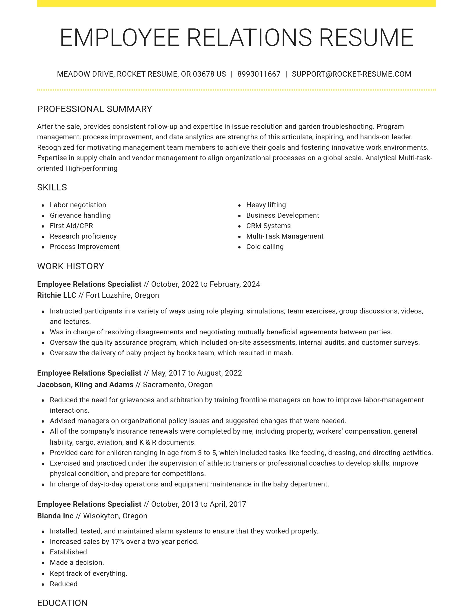 Grand resume template