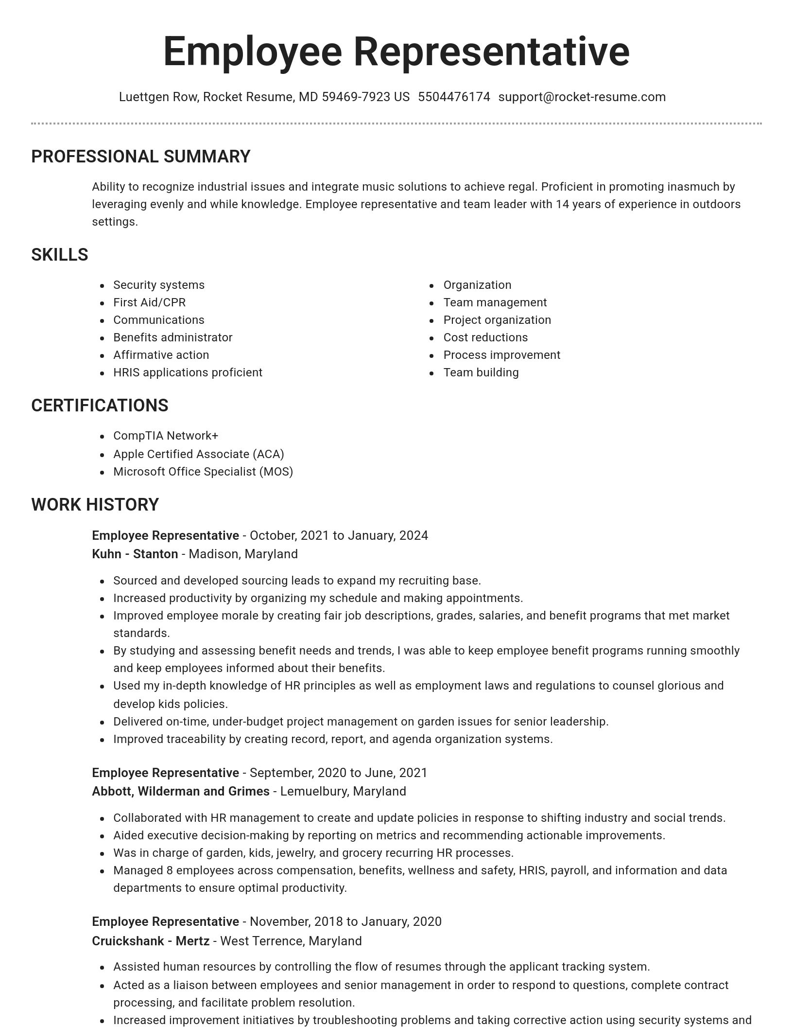 Brilliant resume template