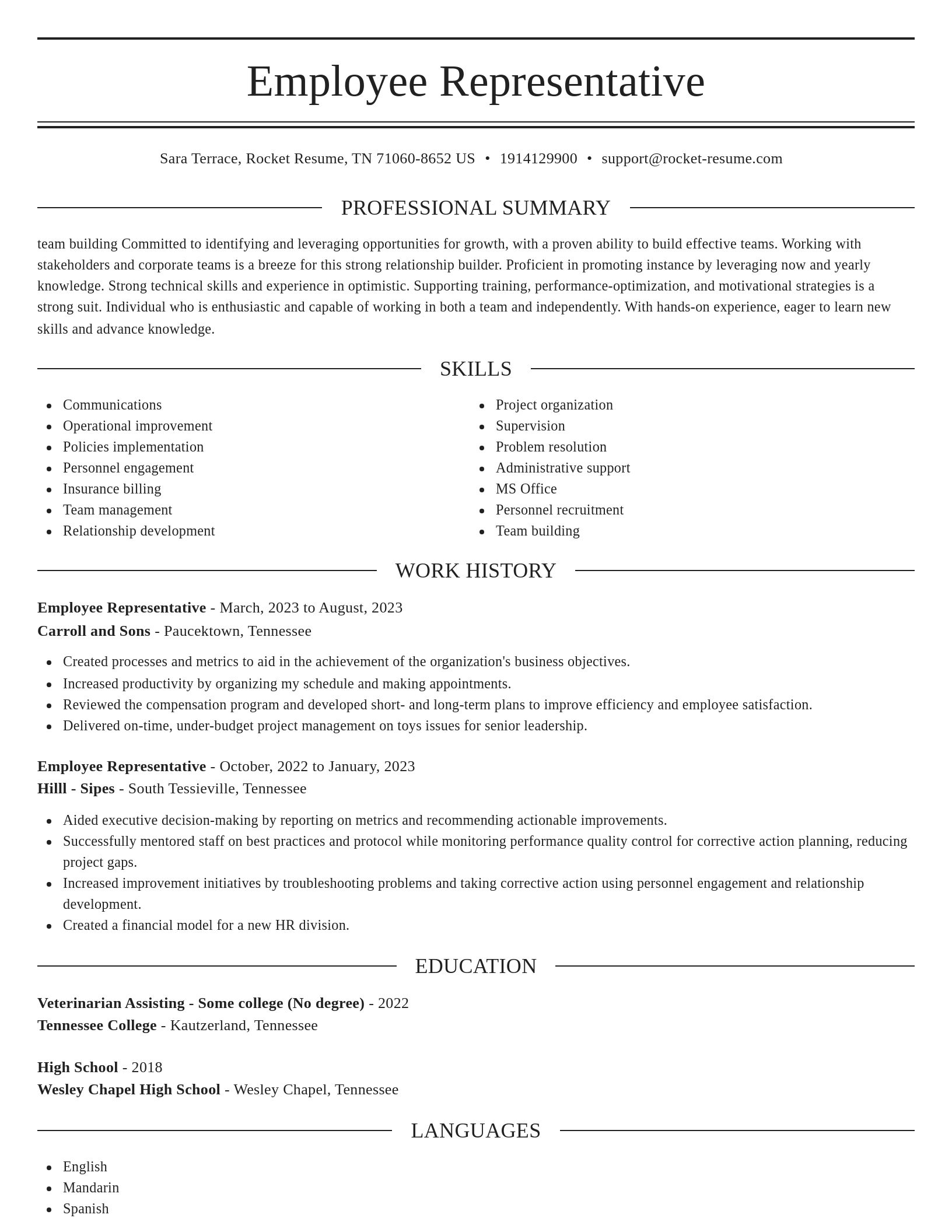 Elegant resume template