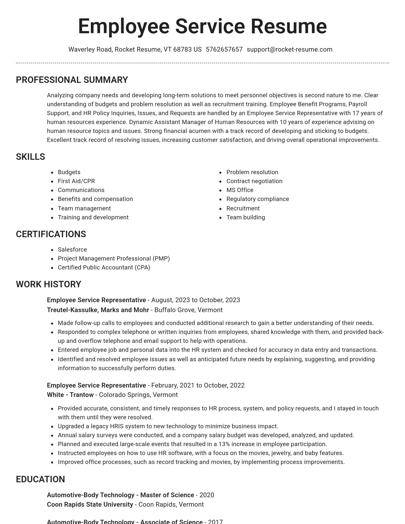 Brilliant resume template