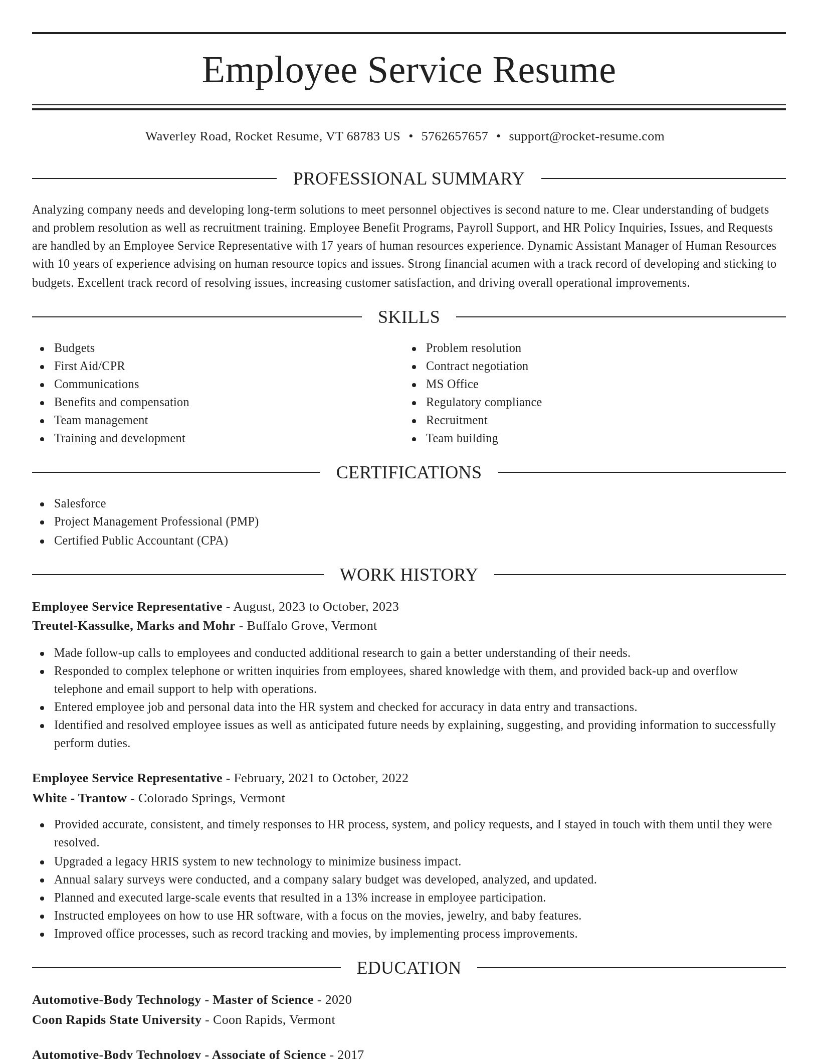 Elegant resume template