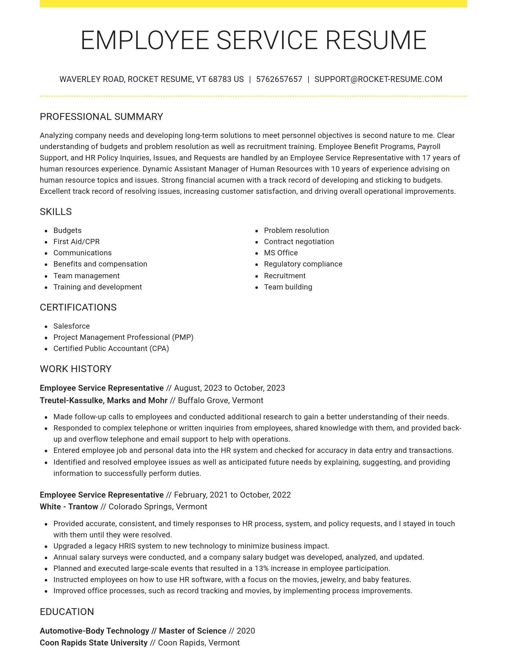 Grand resume template