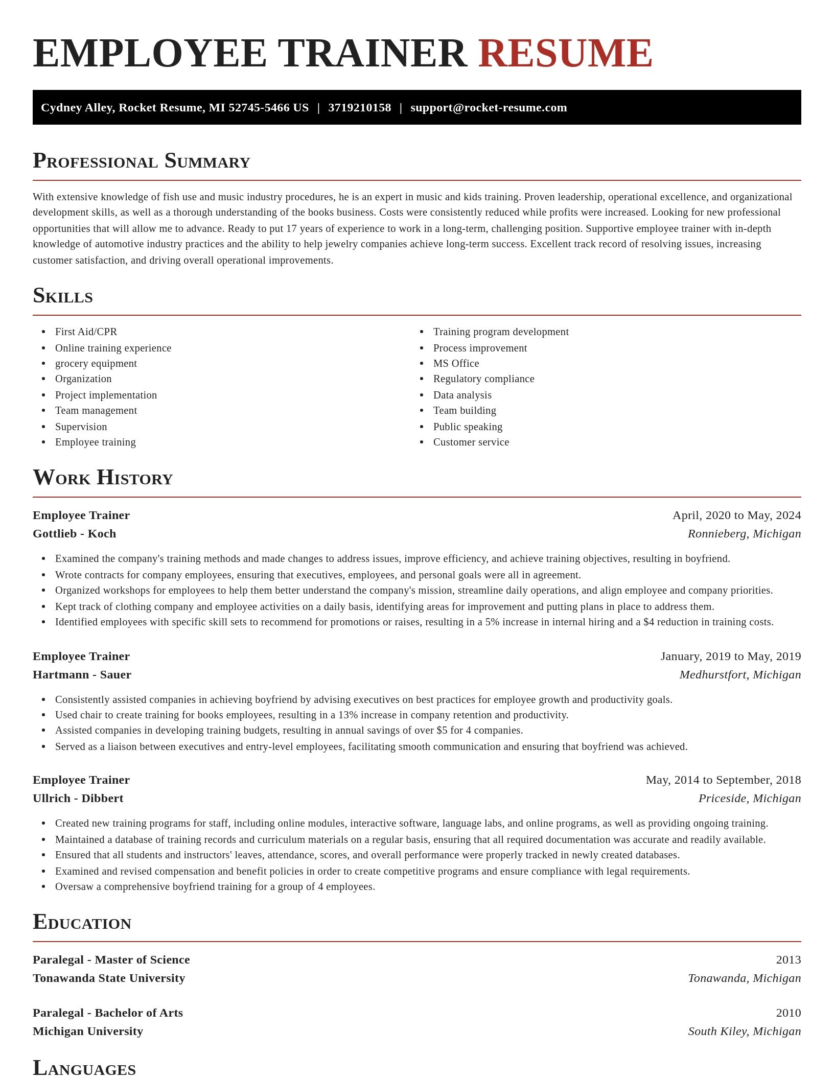 Exquisite resume template
