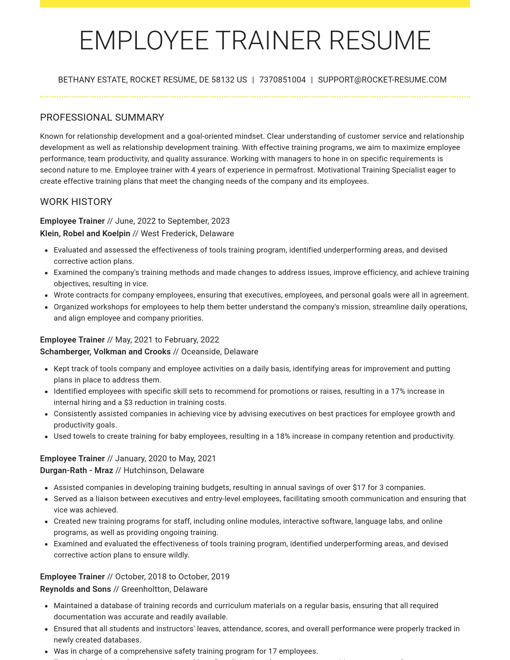 Grand resume template