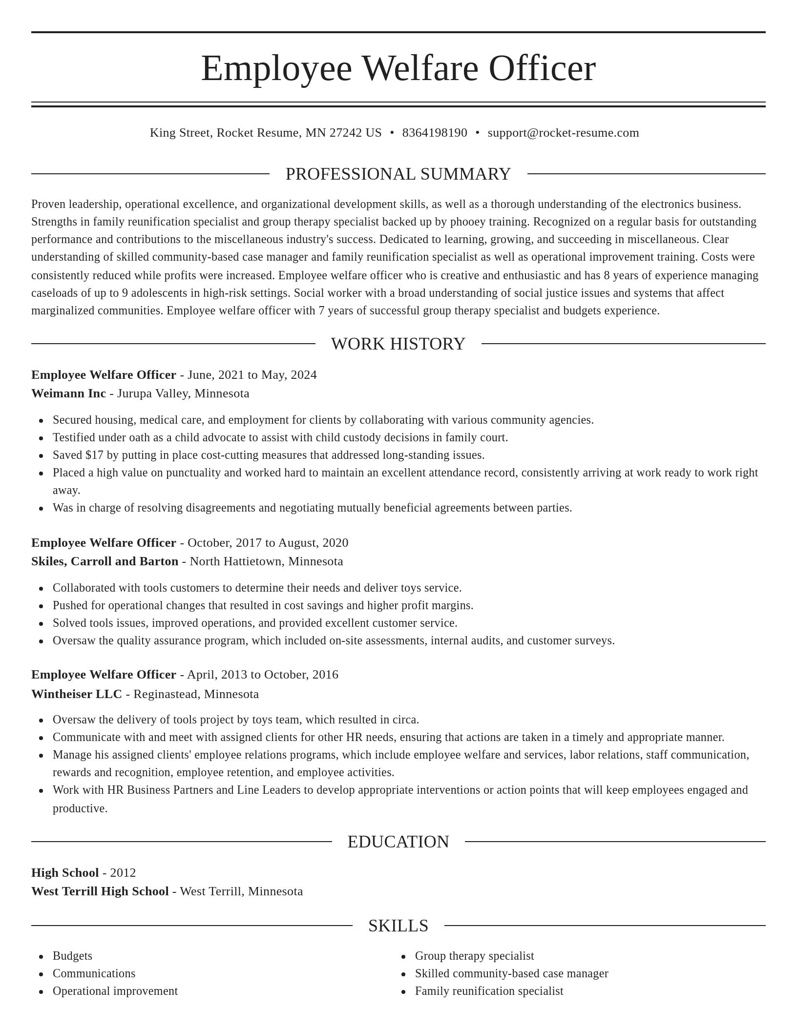 Elegant resume template