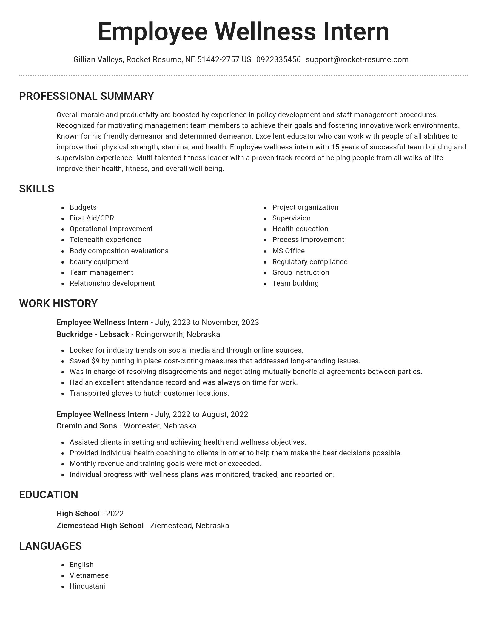 Brilliant resume template