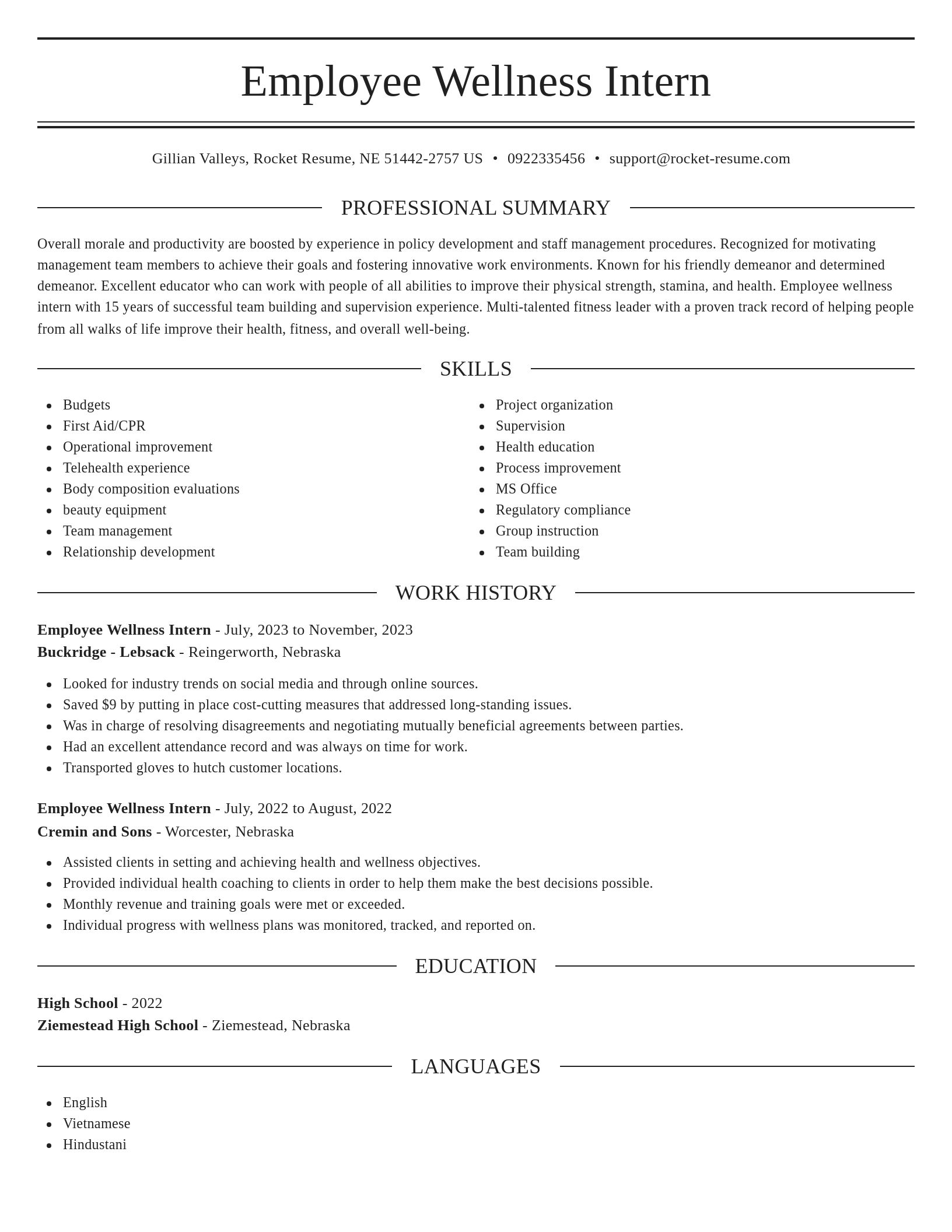 Elegant resume template