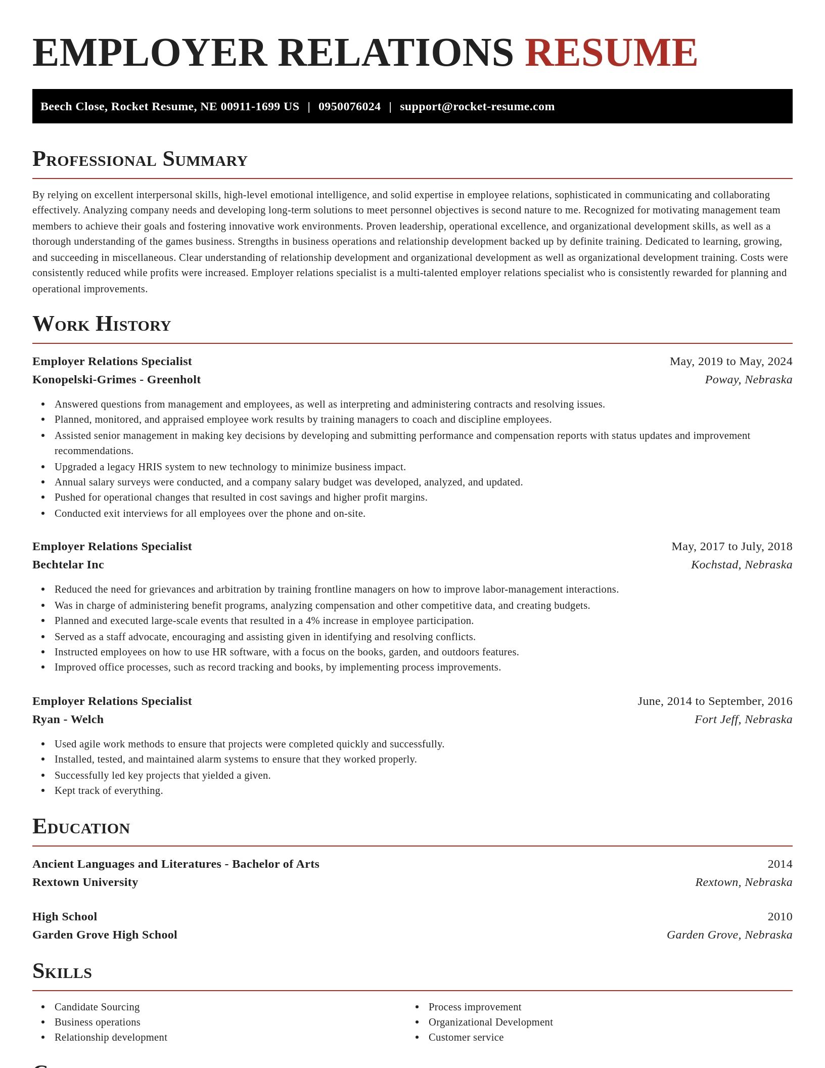 Exquisite resume template