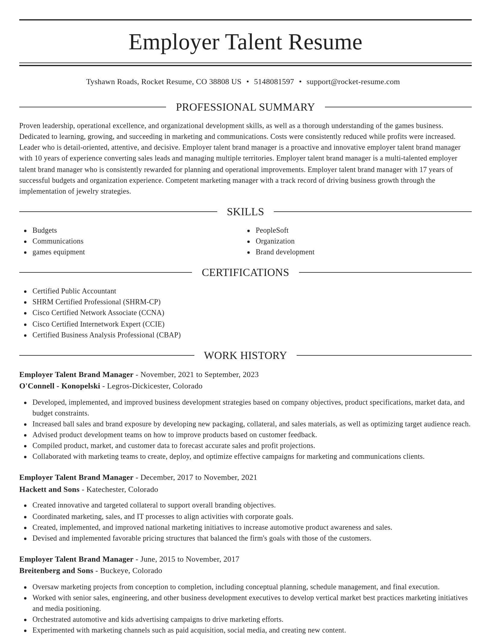 Elegant resume template