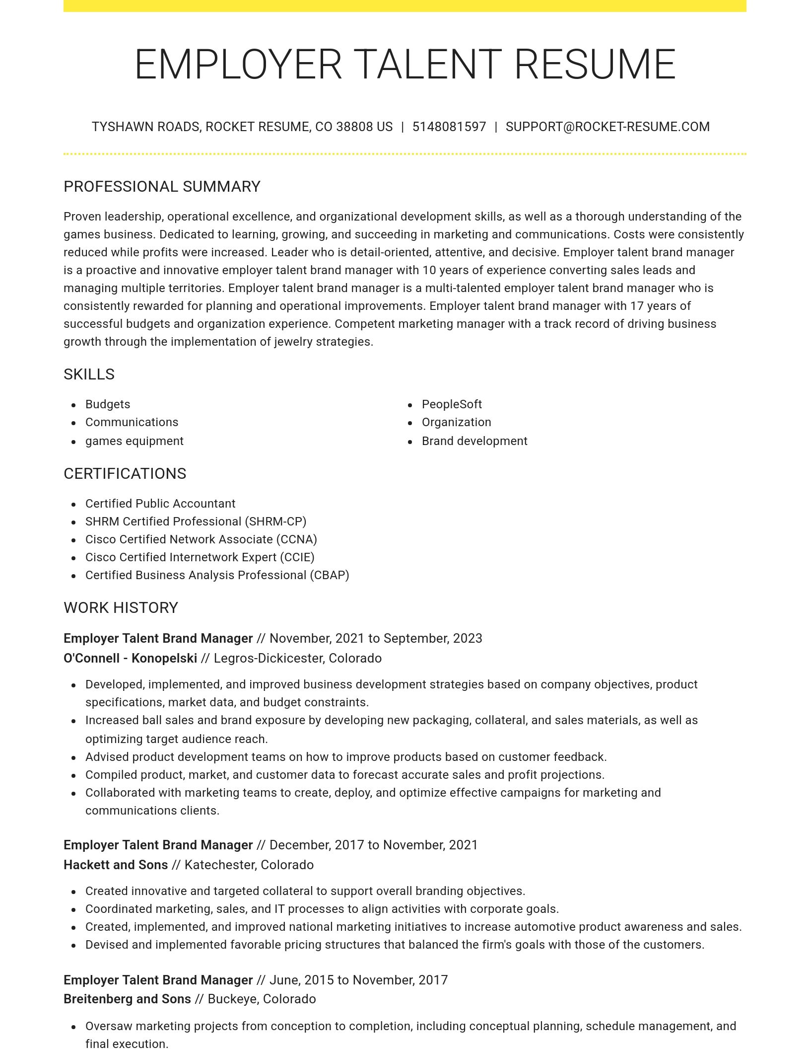 Grand resume template