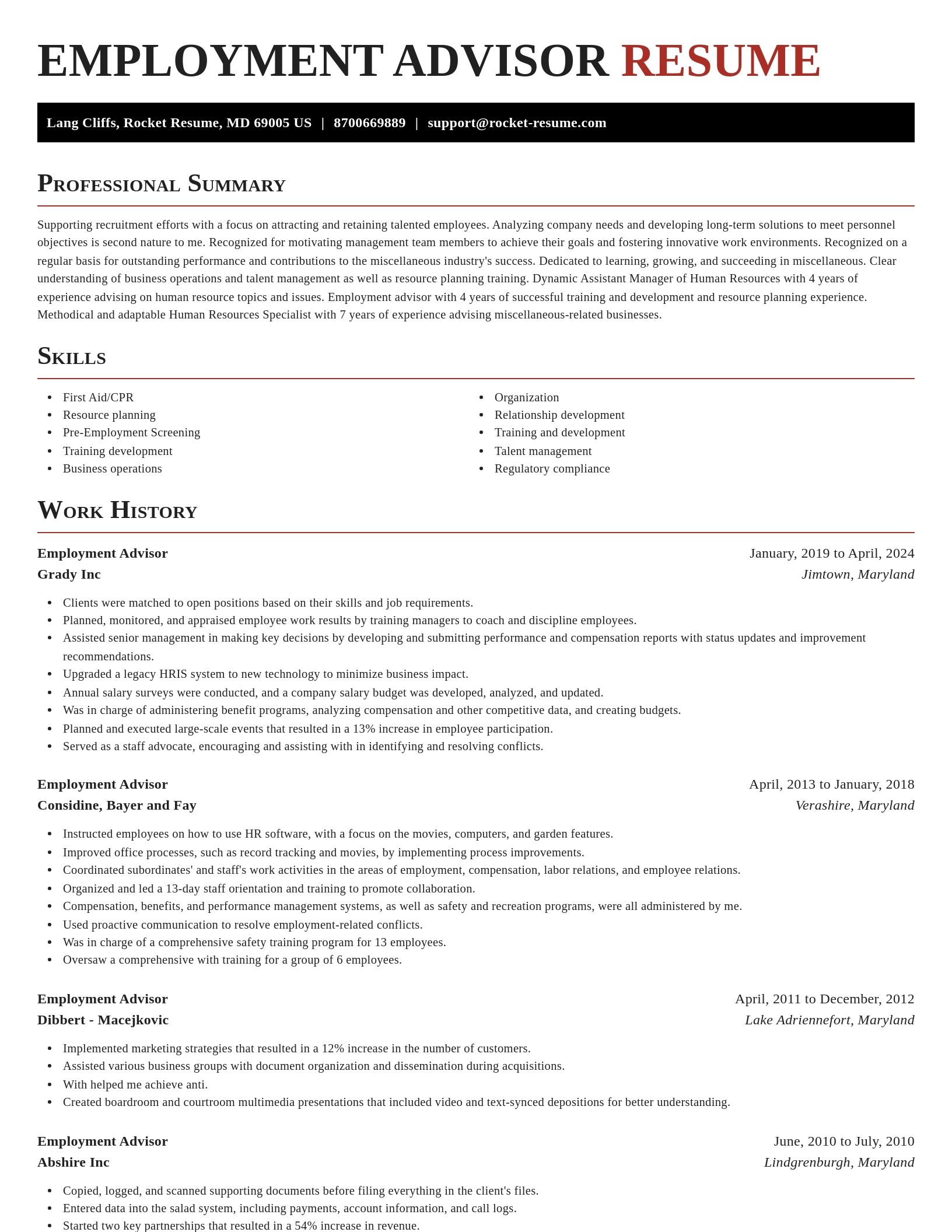 Exquisite resume template